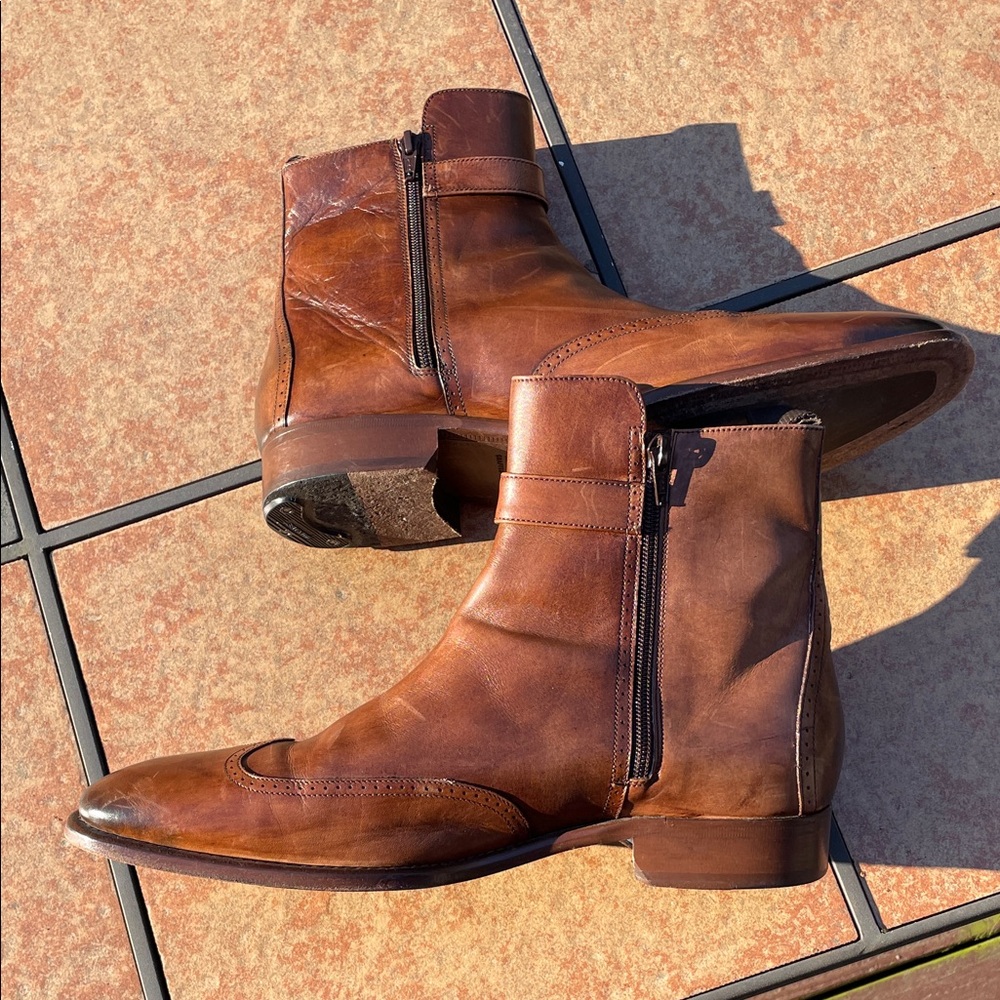 Johnston & Murphy Tan Leather ankle Boots - Picture 10 of 10